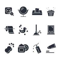 bathroom icons set . bathroom pack symbol vector elements for infographic web