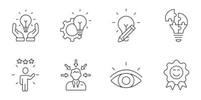 creativity icons set . creativity pack symbol vector elements for infographic web