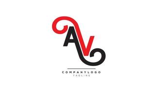 letras del alfabeto iniciales monograma logo av, inicial av, letra av vector