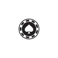 diseño de logotipo o icono de fichas de casino vector
