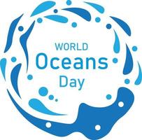 World Oceans Day Illustration vector