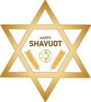 Happy Shavuot Star Of David Illustration vector