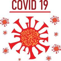 Covid 19 Virus Illustration Design vector