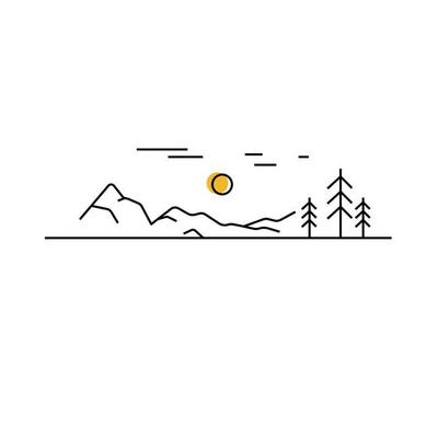 Mountain Outline Vector Art, Icons, and Graphics for Free Download