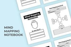 Mind information planner template interior. Daily activity planner and mind mapping journal template. Interior of a logbook. Mind mapping and information checker diary interior. vector