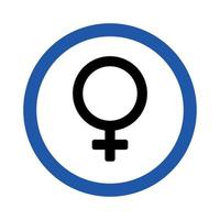 Female Gender symbol. Woman sign. Vector illustration