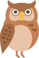 Owl Flat Color Icon vector