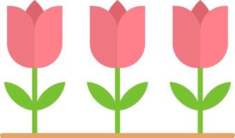 Flowers Flat Color Icon vector