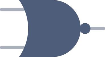 NOR Gate Flat Color Icon vector
