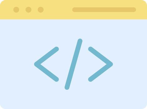 Programming Flat Color Icon vector