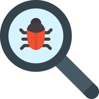 Find Bugs Flat Color Icon vector