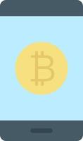Digital Currency Flat Color Icon vector