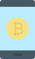 Digital Currency Flat Color Icon vector