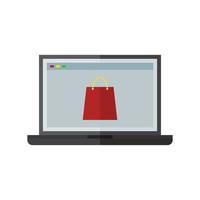 Ecommerce Website Flat Color Icon vector