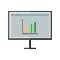 Web Analysis Flat Color Icon vector