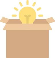 Think Out of the Box Flat Color Icon vector
