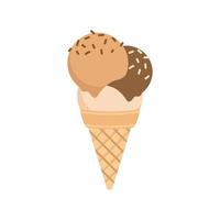 icono de color plano de helado vector