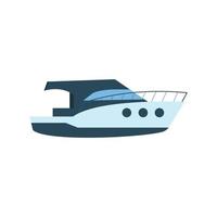 Yacht Flat Color Icon vector
