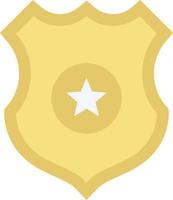 Police Badge Flat Color Icon vector