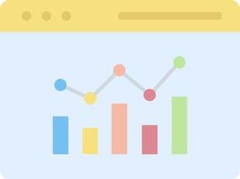 Web Page Statistics Flat Color Icon vector