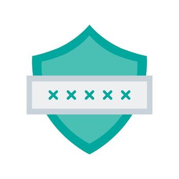 Security Code Flat Color Icon vector