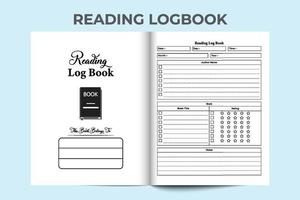 Reading info tracker interior. Book reader information and author name tracker template. Interior of a journal. Reading tracker and book review information checker interior. vector