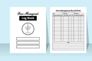 Farm management notebook interior. Farm information checker and cultivator task tracker template. Interior of a journal. Farm management record and production tracker interior. vector