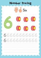 Printable number tracing worksheets. Number tracing. Numbers worksheet. vector