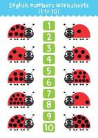 Worksheet  on numbers for children.  Counting worksheet. Odd and even numbers.  Educational children's game. vector