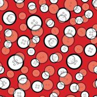 sewing button seamless pattern, white buttons on a red background