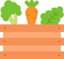 Harvested Vegetable Flat Color Icon vector