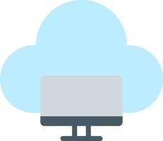 Cloud System Flat Color Icon vector