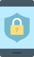 Secure Device Flat Color Icon vector