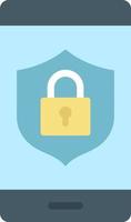 Secure Device Flat Color Icon vector