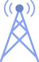 Signals Tower Flat Color Icon vector