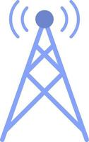 Signals Tower Flat Color Icon vector