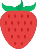 Strawberry Flat Color Icon vector