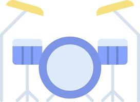 Drum Set Flat Color Icon vector