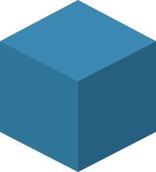 Cube Flat Color Icon vector