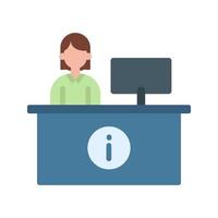 Reception Flat Color Icon vector