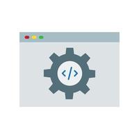 Code Optimization Flat Color Icon vector