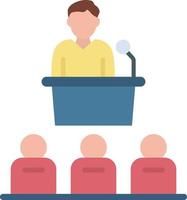 Conference Flat Color Icon vector