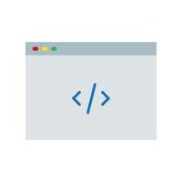 Code Flat Color Icon vector