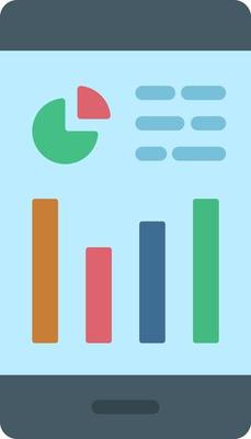 Stats on Cell Flat Color Icon