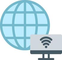 Internet Connectivity Flat Color Icon vector