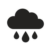 ilustración de icono de nube y agua, lluvia, pronóstico del tiempo. vector