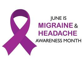 Vector illustration of National Migraine and Headache awareness month observed each year during June.