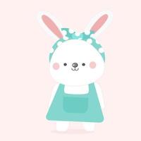 Cute rabbit.baby bunny. vector