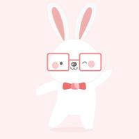 Cute Rabbit character. vector