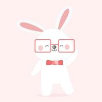 Cute Rabbit character. vector